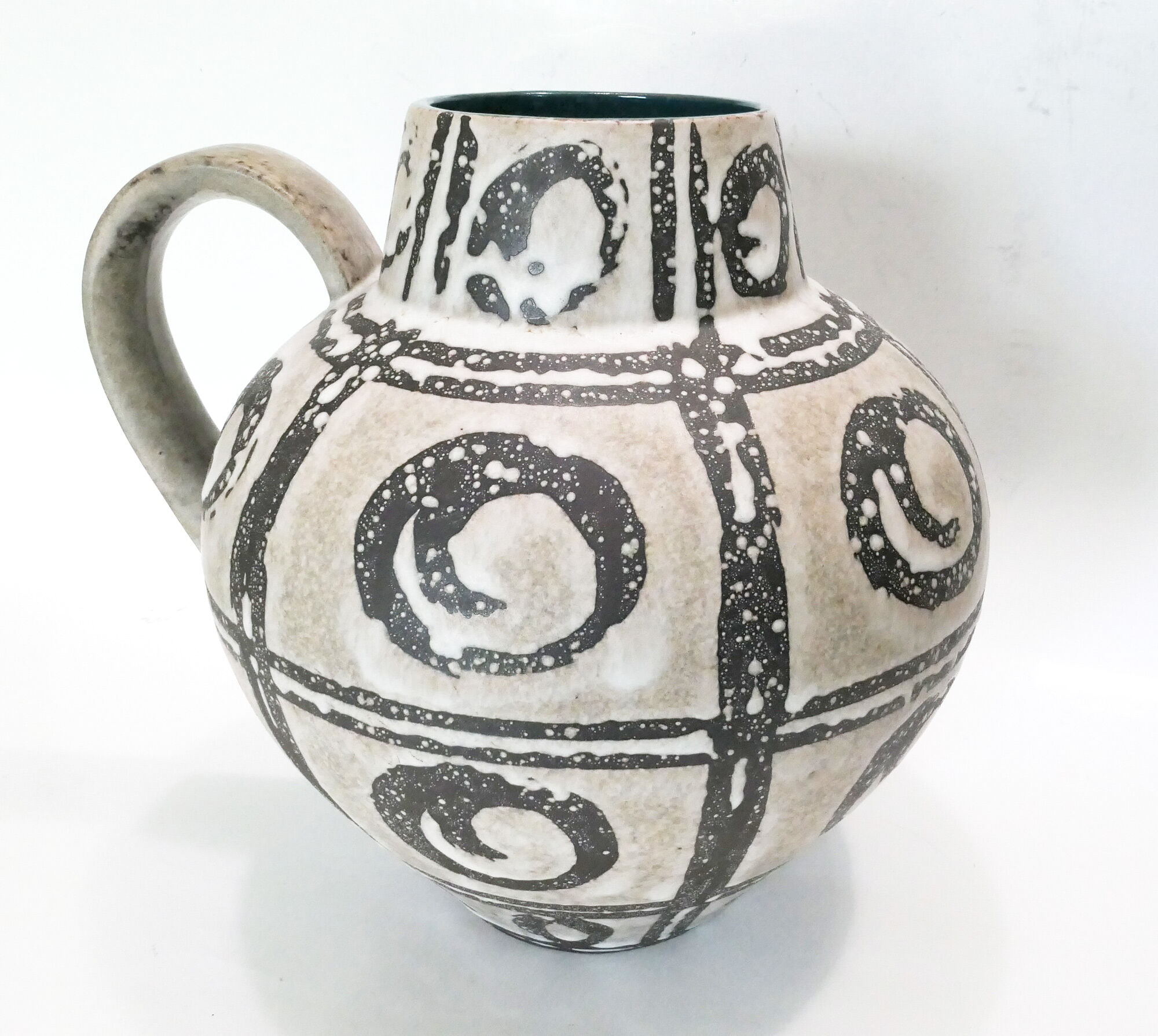 Beautiful vase Carstens 1960's Fat washes abstract décorby Heinz Siery