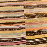 10x11 Yellow & Brown Ethnic Vintage Kilim Rug, 326x350Cm