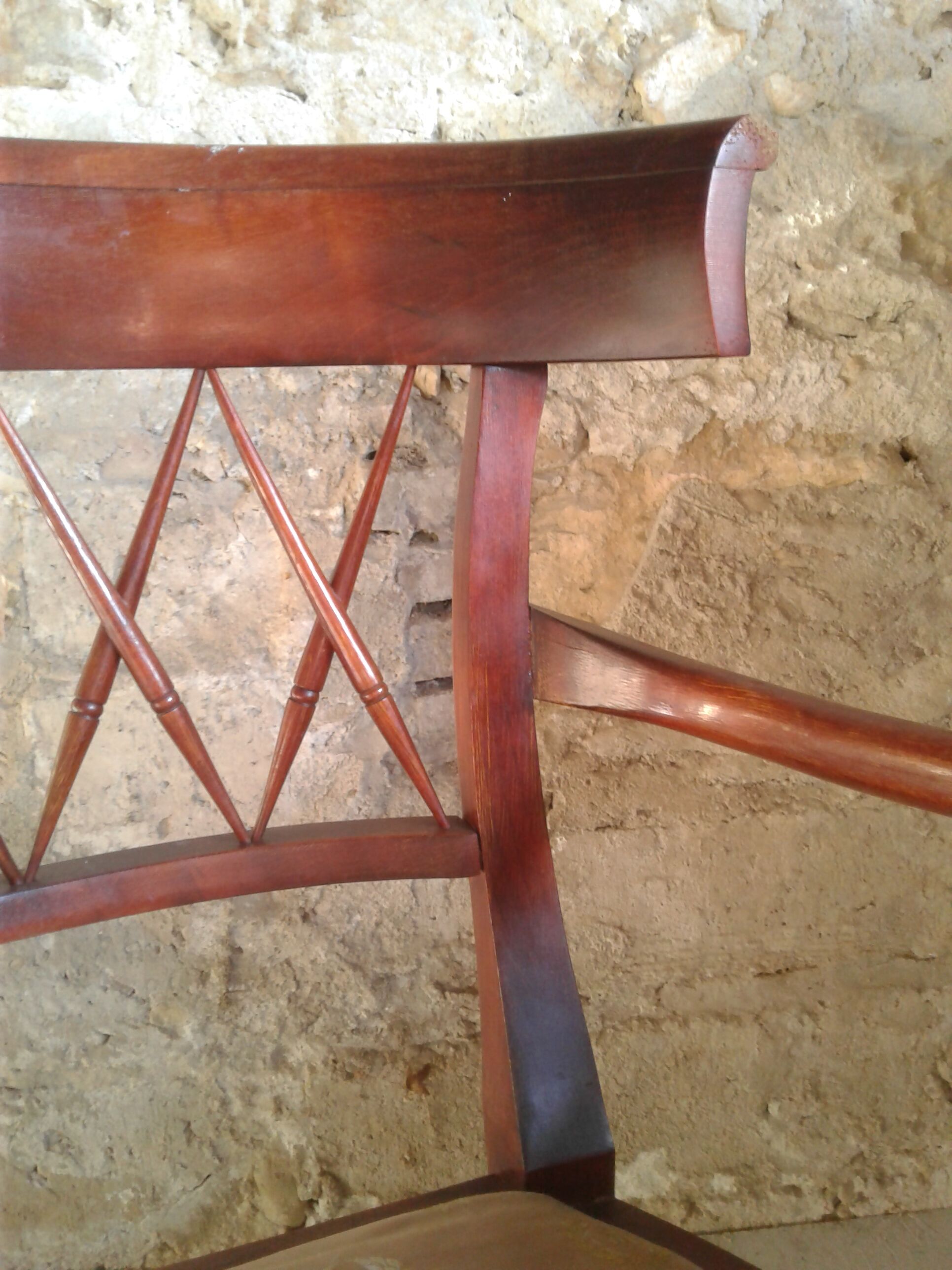 English colonial armchair in mahogany