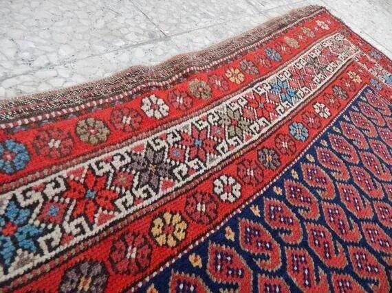 Vintage Turkish hallway rug 112x405 cm
