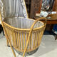 Cradle bed in vintage rattan