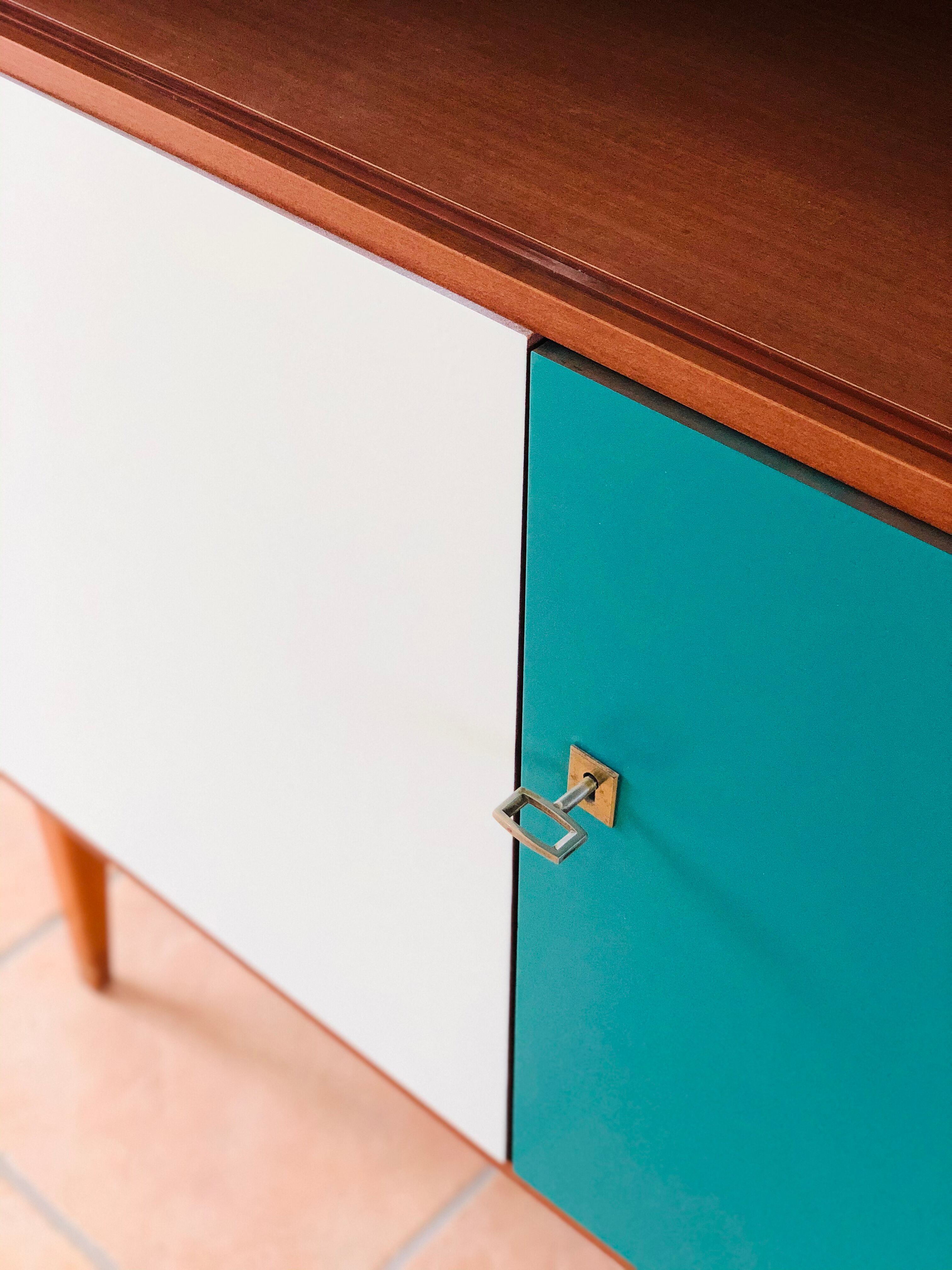 Vintage teak library 1970