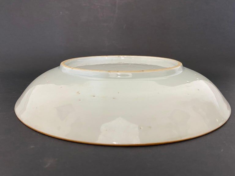 Chinese plate inspired by the blue Family East India Company, mid-19th century