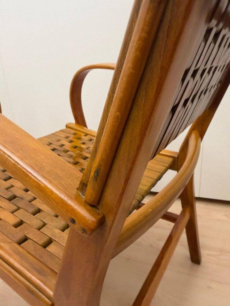 Gelenka Armchairs in Solid Beech Wood, Germany, 1950, Set of 2