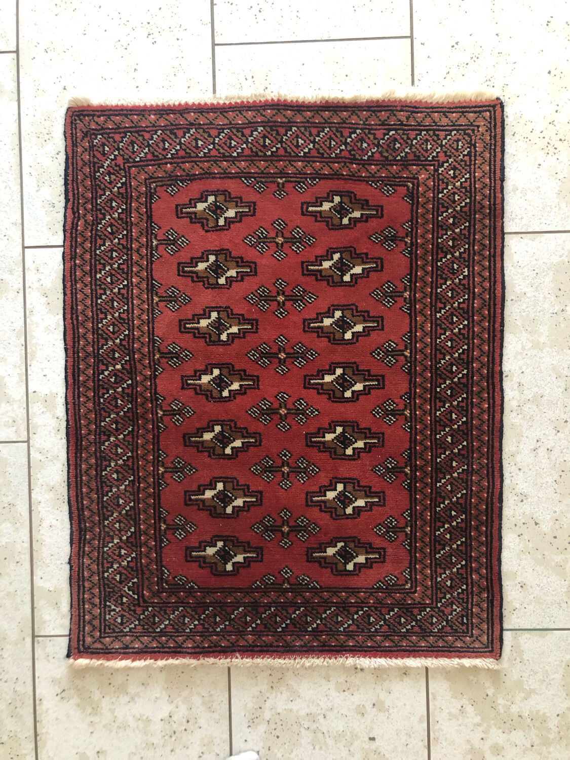 Tapis style persan 85x66 rouge