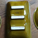 Gien glossy earthenware asparagus service, 1970