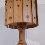 Vintage Scandinavian wooden lamp 1970
