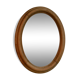 Oval wood mirror natural 73x57cm