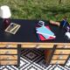Restored antique pine desk, 9 drawers