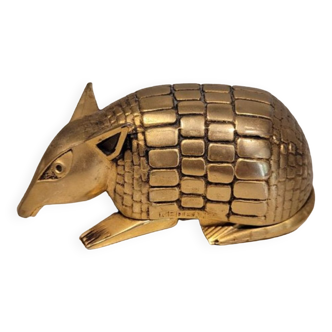 Redland advertising brass armadillo animal box