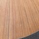 Table à manger scandinave ronde extensible rénovée en teck 1950