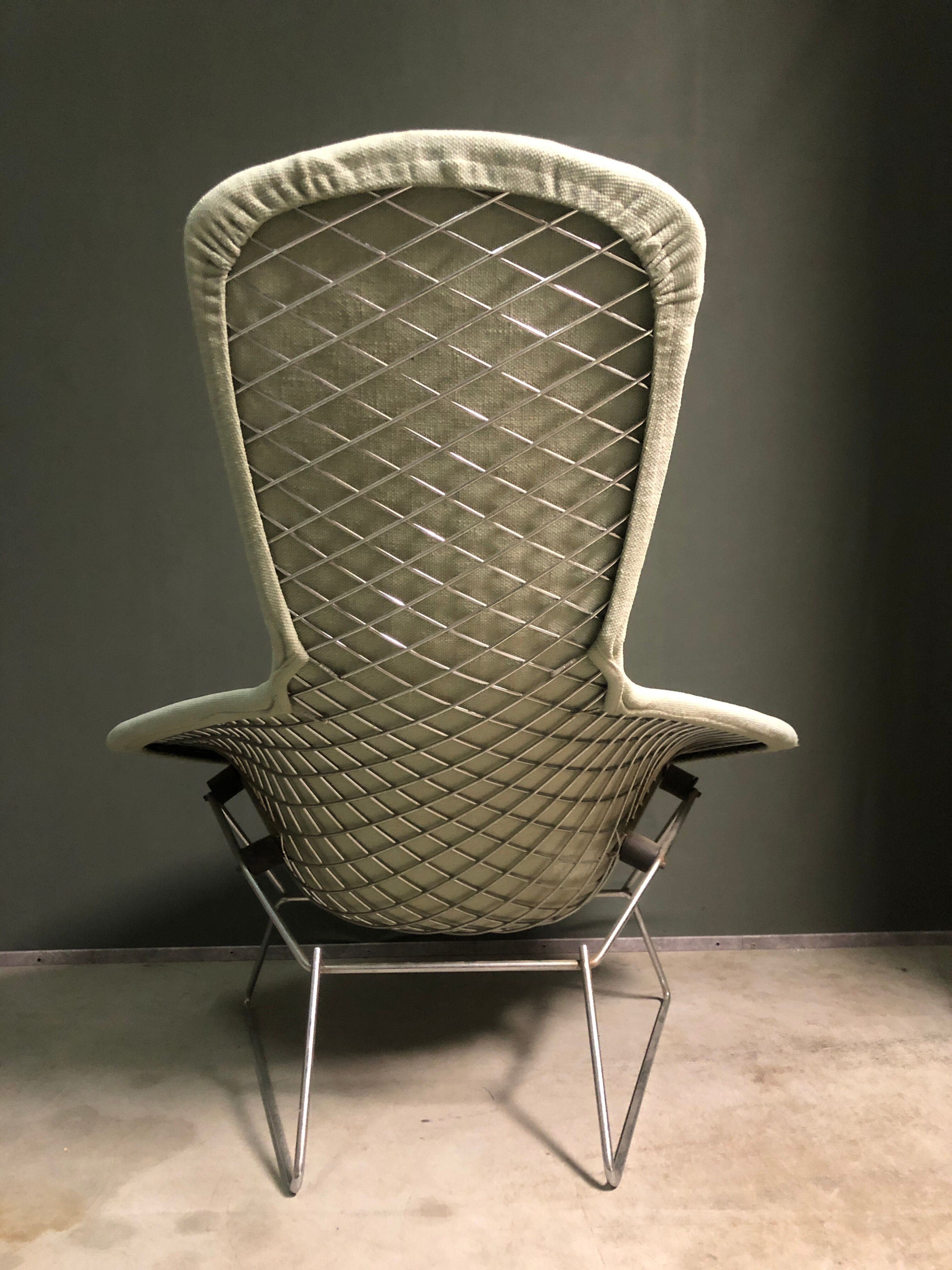 Bird chair and footstool by Harry Bertoia, Knoll