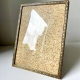 Cadre métal laiton 20 cm x 15 cm verre convexe