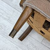 1960s, Danish armchair, blend wool fabric, beech wood.