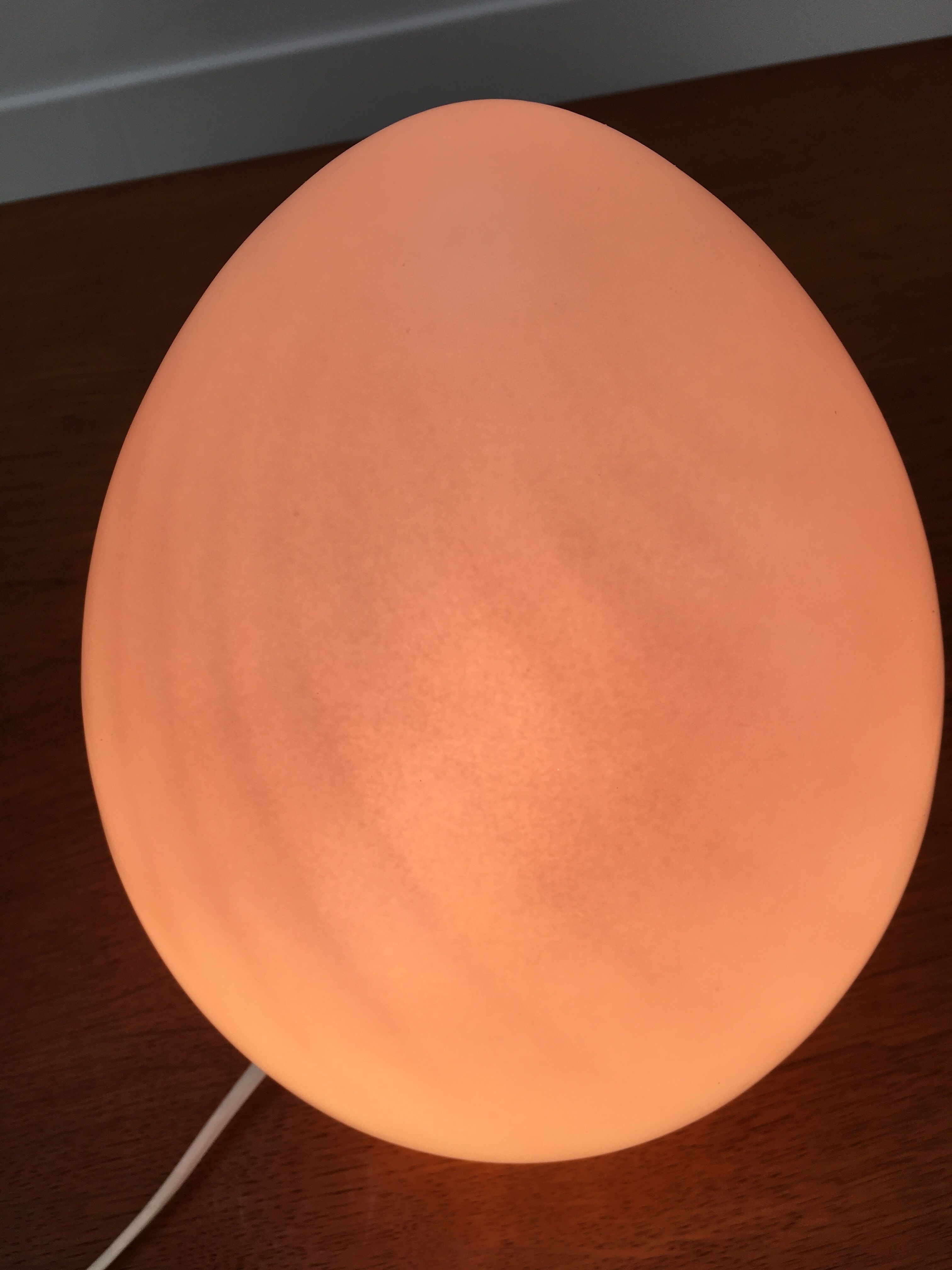 Pink Murano glass egg lamp, 70s