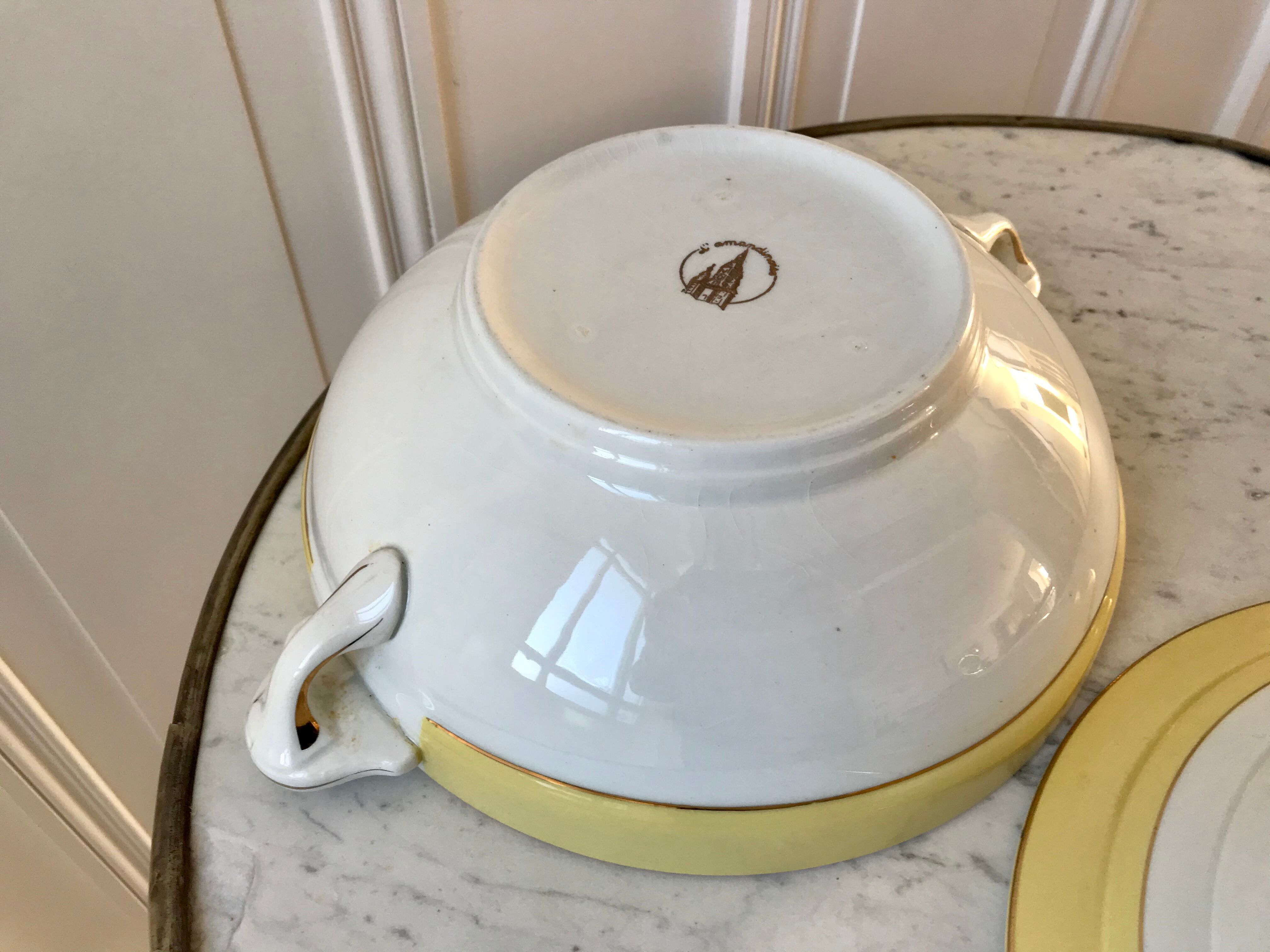 Tureen Moulin des Loups 60s yellow pastel chick