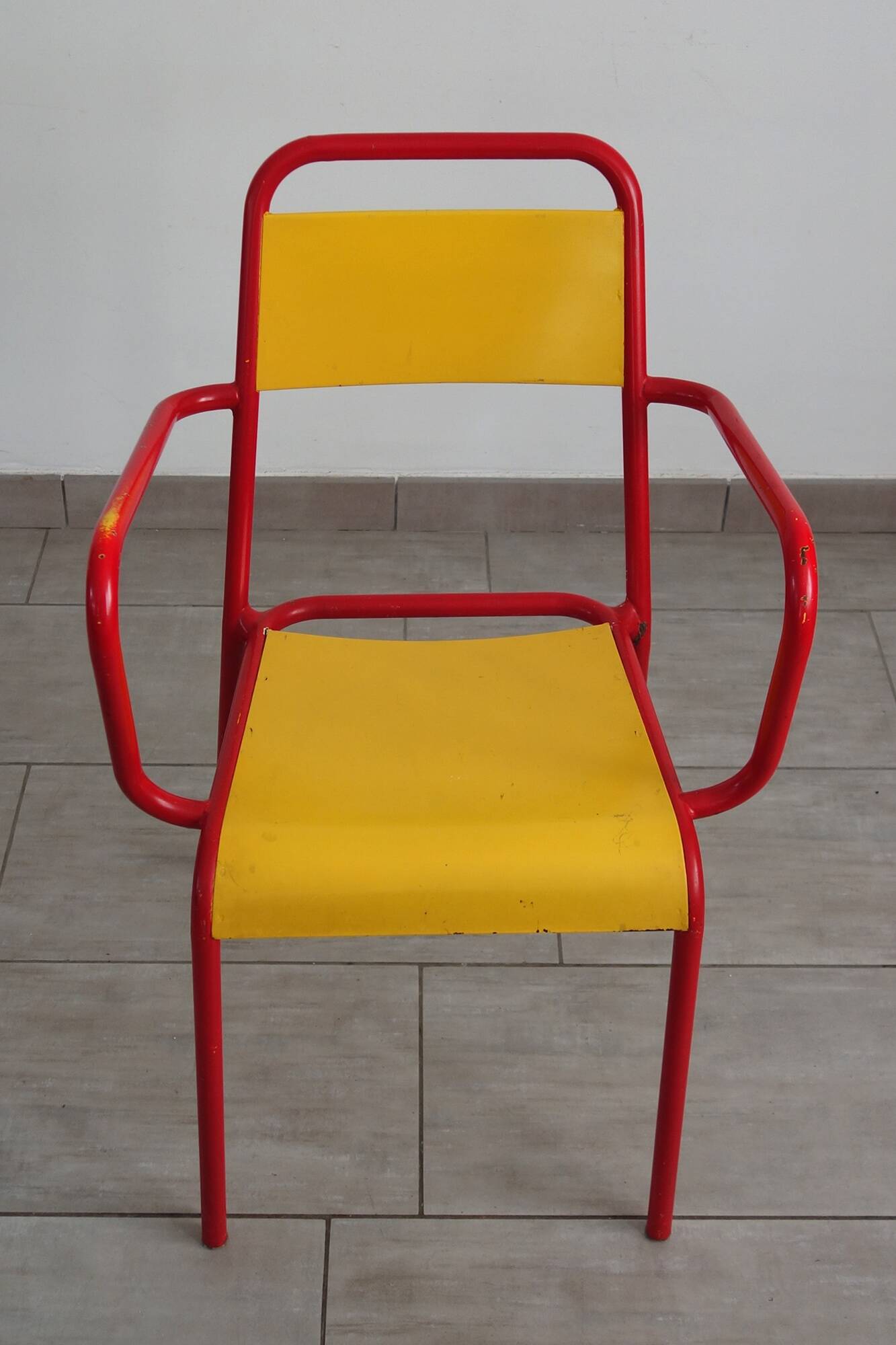 Stella metal armchair, indislocable, 50s
