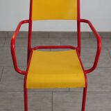 Stella metal armchair, indislocable, 50s