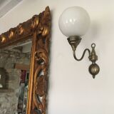 7 Dutch style wall lights with globes