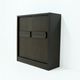 Brutalist Belgian Bar Cabinet in Dark Brown Stained Oak, 1970s