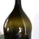 Large old bottle dame-jeanne dark green