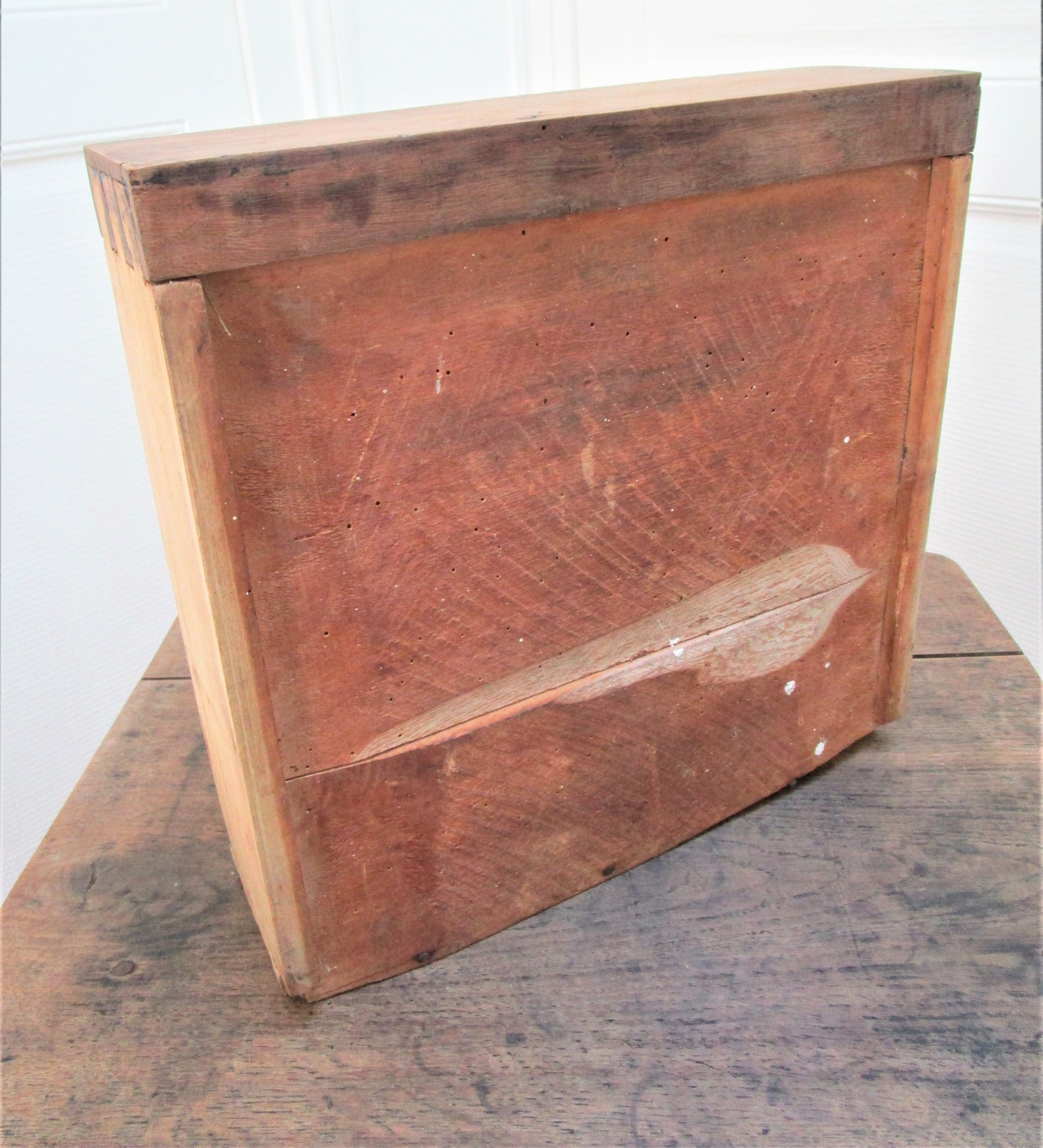 Bedside table solid oak patinated early twentieth century