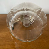 Old Refreshing Carafe + Ice Tube Moulded Glass + Silver Metal