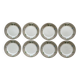 8 grandes assiettes plates en faïence de gien
