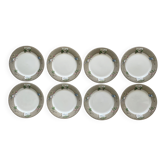 8 large flat plates in earthenware from gien