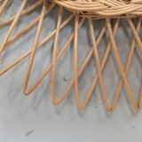 Round rattan sun mirror - 48cm