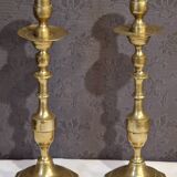 Pair of brass candlesticks
