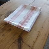 Nappe ancienne rose et blanche