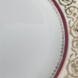 Limoges plates with gilding and burgundy rim – 1024DA3