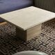 Table basse italienne en travertin du milieu du siècle