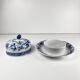 Rare Grand Beurrier rond Hutschenreuther oignon bleu porcelaine Allemagne