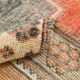 Terracotta Red Geometric Style Vintage Runner Rug, 83x350 Cm