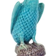 Vintage Duck Figurine Figure Couple Blue Chinese Porcelain