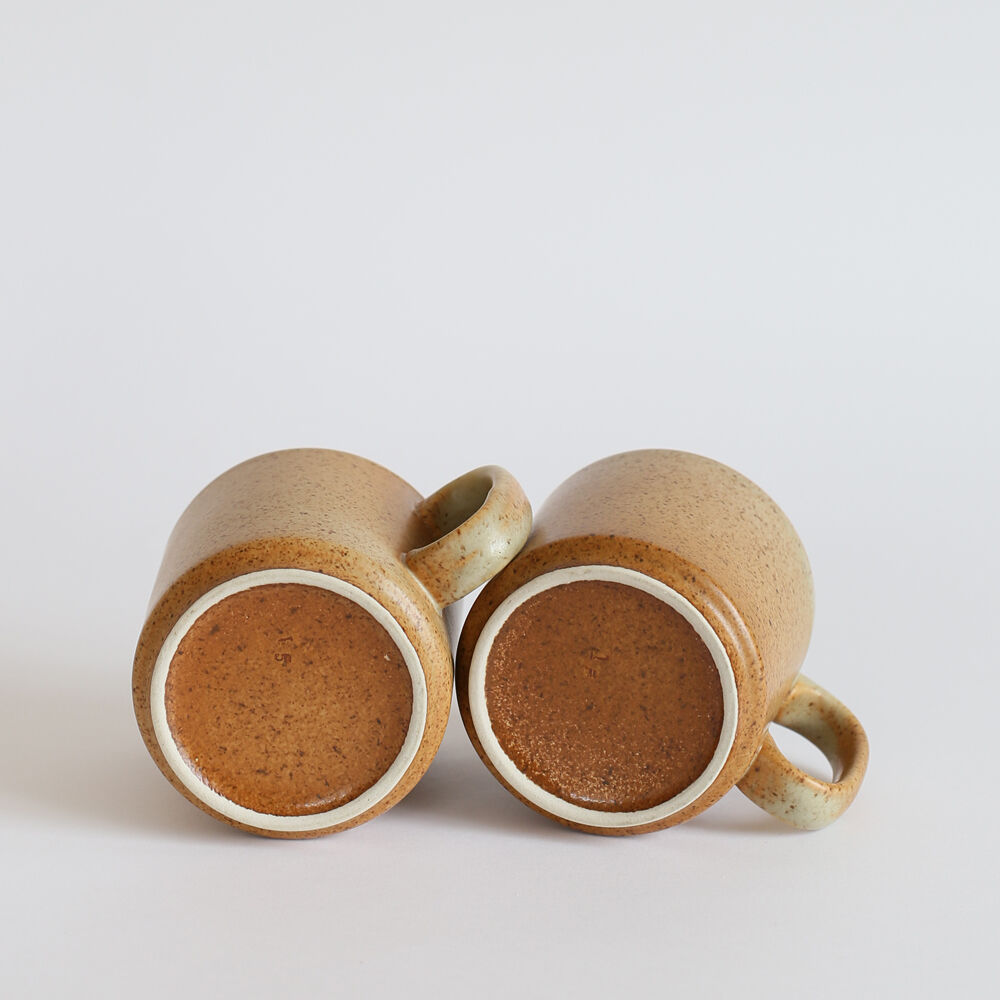Pair of sandstone cups