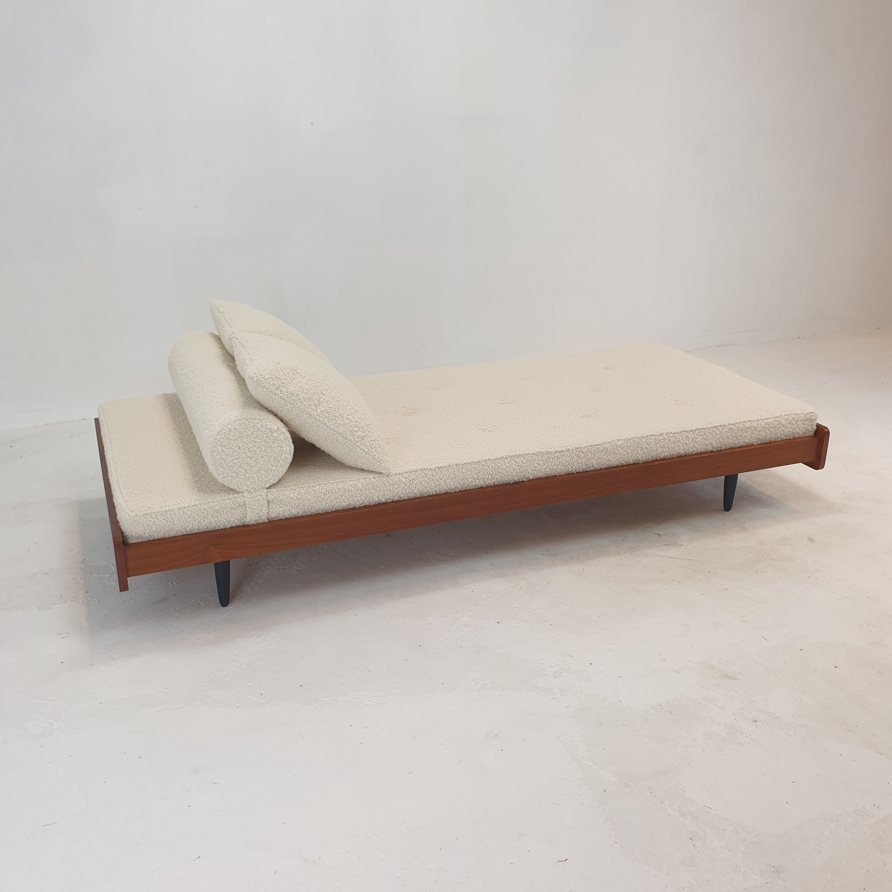 Teak Daybed with Cushions and Bolster, 1960s