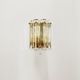 Set of 2 Mid Century Modern gilded ice glass wall lamps by J.T. Kalmar