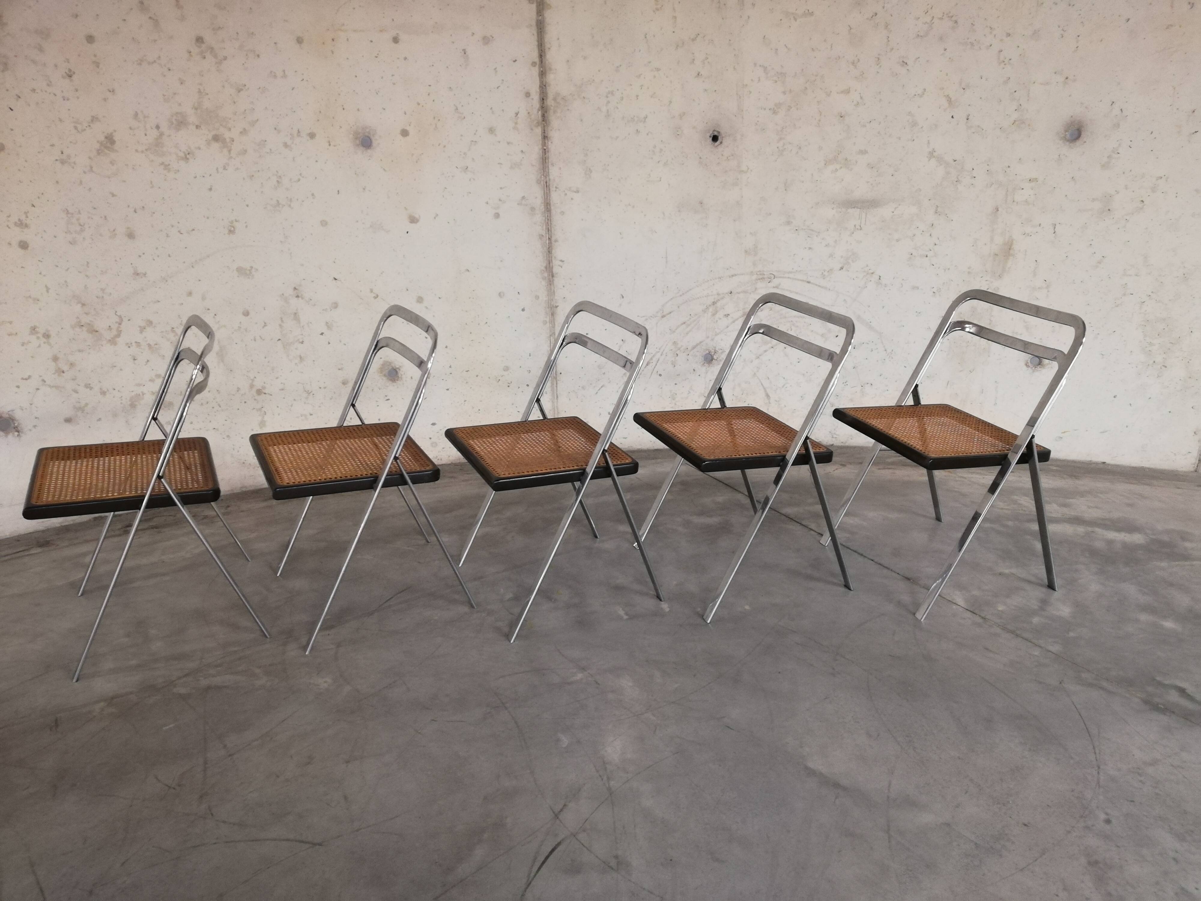 Chairs Giorgio Catellan edition Cidue Italy 1970