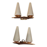 Paire d'applique à double lumière maison Arlus
