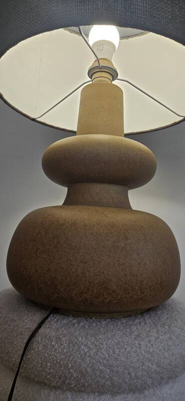 Large vintage textured ceramic lamp – totem design