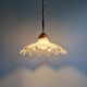 Art Deco pendant light in fluted transparent glass, 1920s-30s.