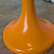 Orange Vintage Mushroom Stool “Jurček” by Meblo, 1960s – Space Age Retro