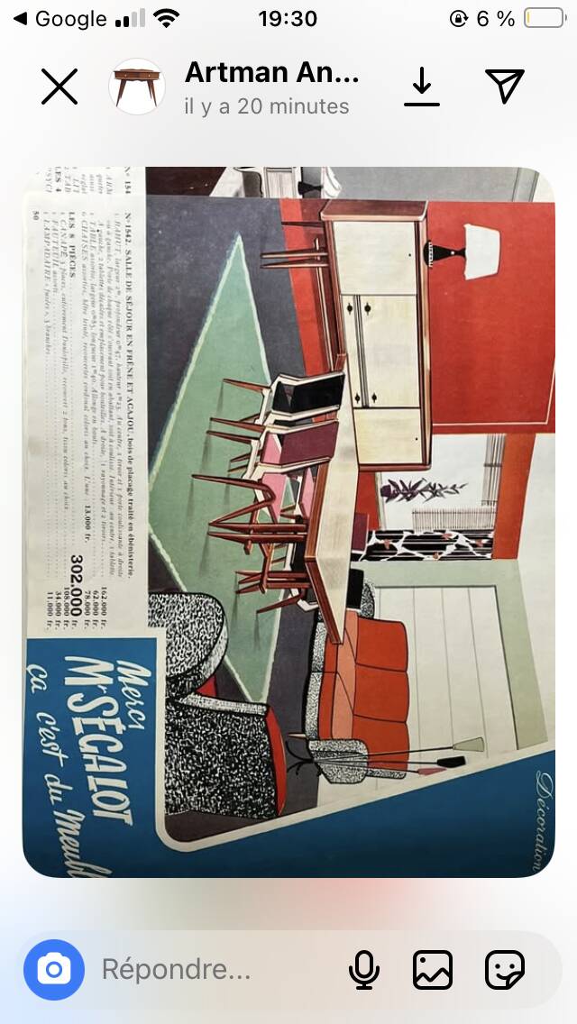 4 chairs Maurice Pré