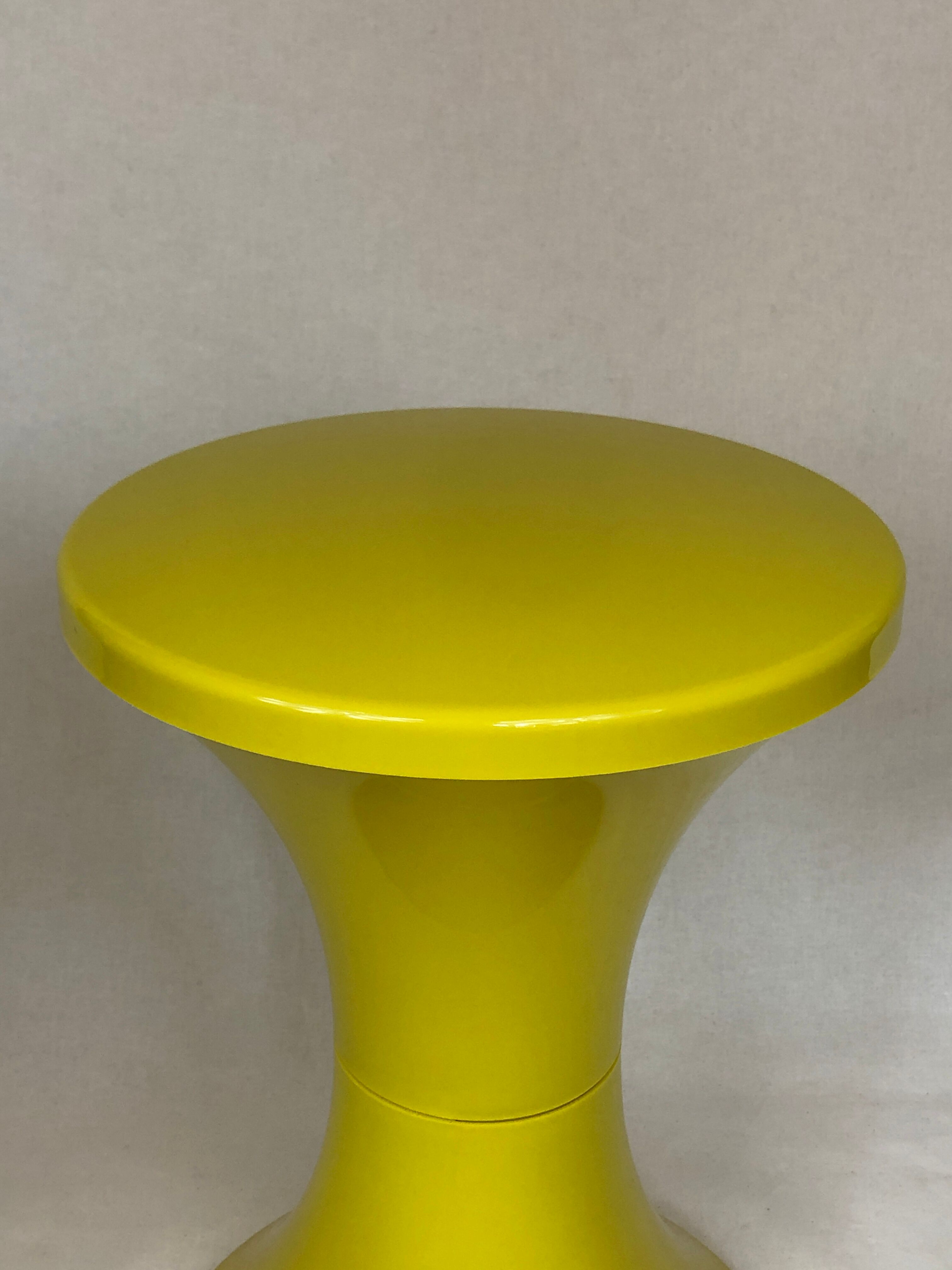 Tam tam stool signed yellow