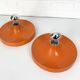 Pair of Space Age Teka wall lights, Germany in aluminum, Flush, Disc, 1960-70