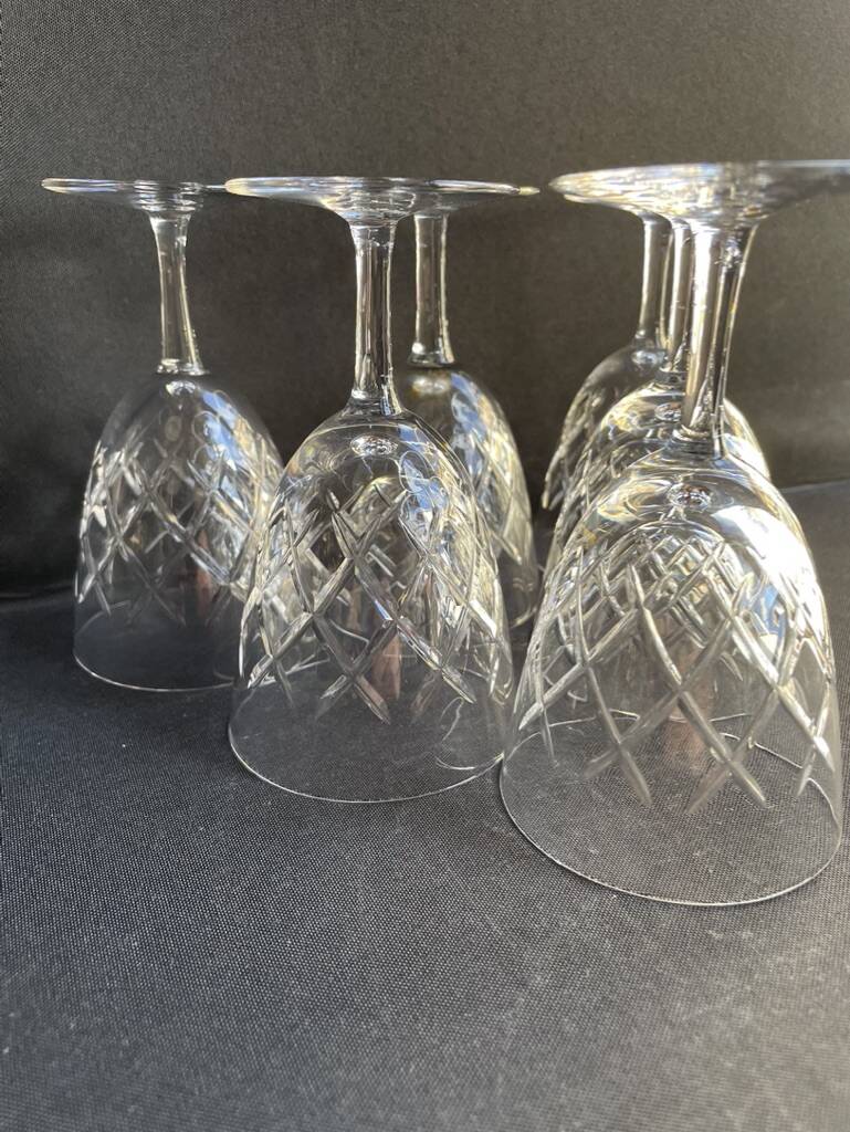 6 wine glasses - Cut crystal – Cristalleries Royales de Champagne