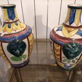Pair of Vallauris style vases